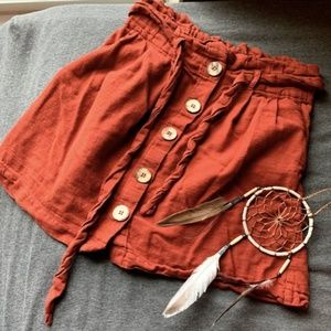 Button Skirt with belt